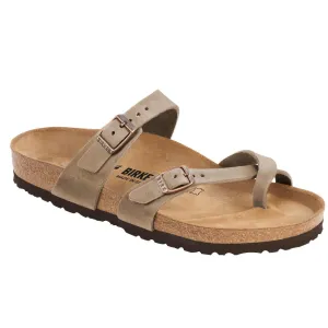 Birkenstock Mayari Oiled Ladies Tobacco Brown Leather Arch Support Buckle Sandals