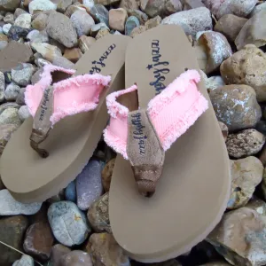 Bright Coral Frayed Flip Flops | Gypsy Jazz Encore