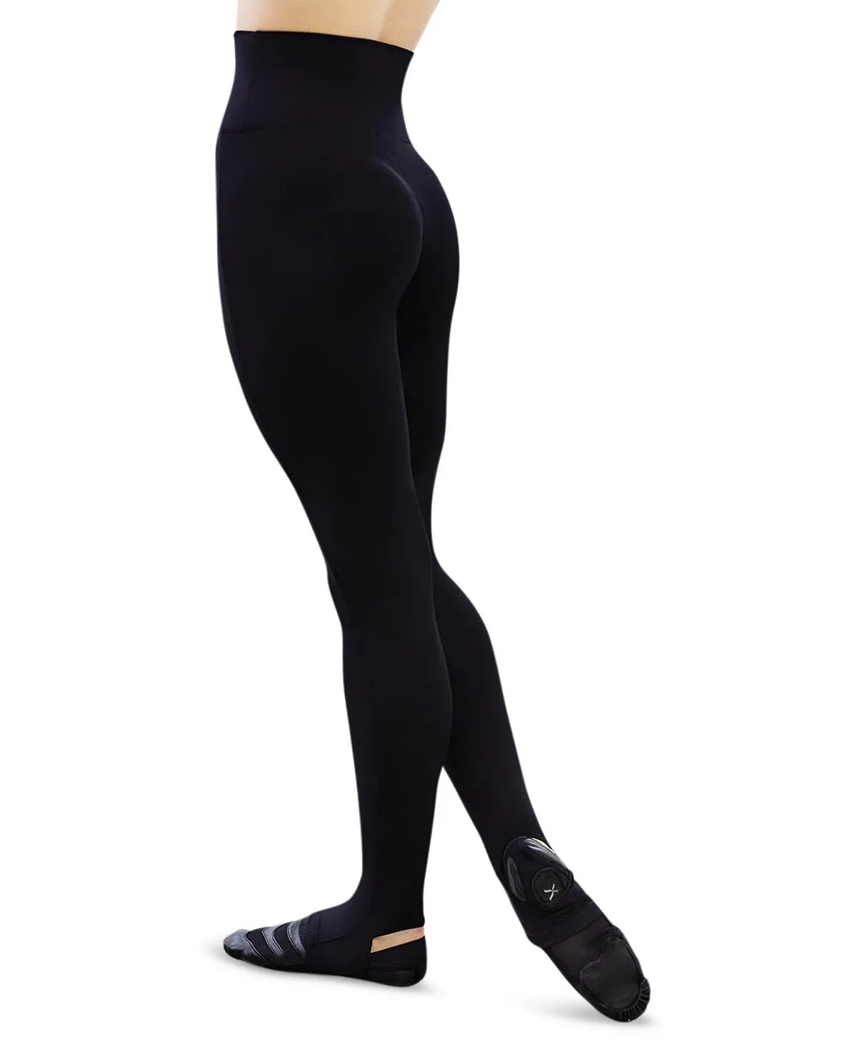 Capezio Women's High Rise Stirrup Leggings, Black, S