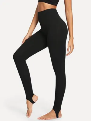 Capezio Women's High Rise Stirrup Leggings, Black, S