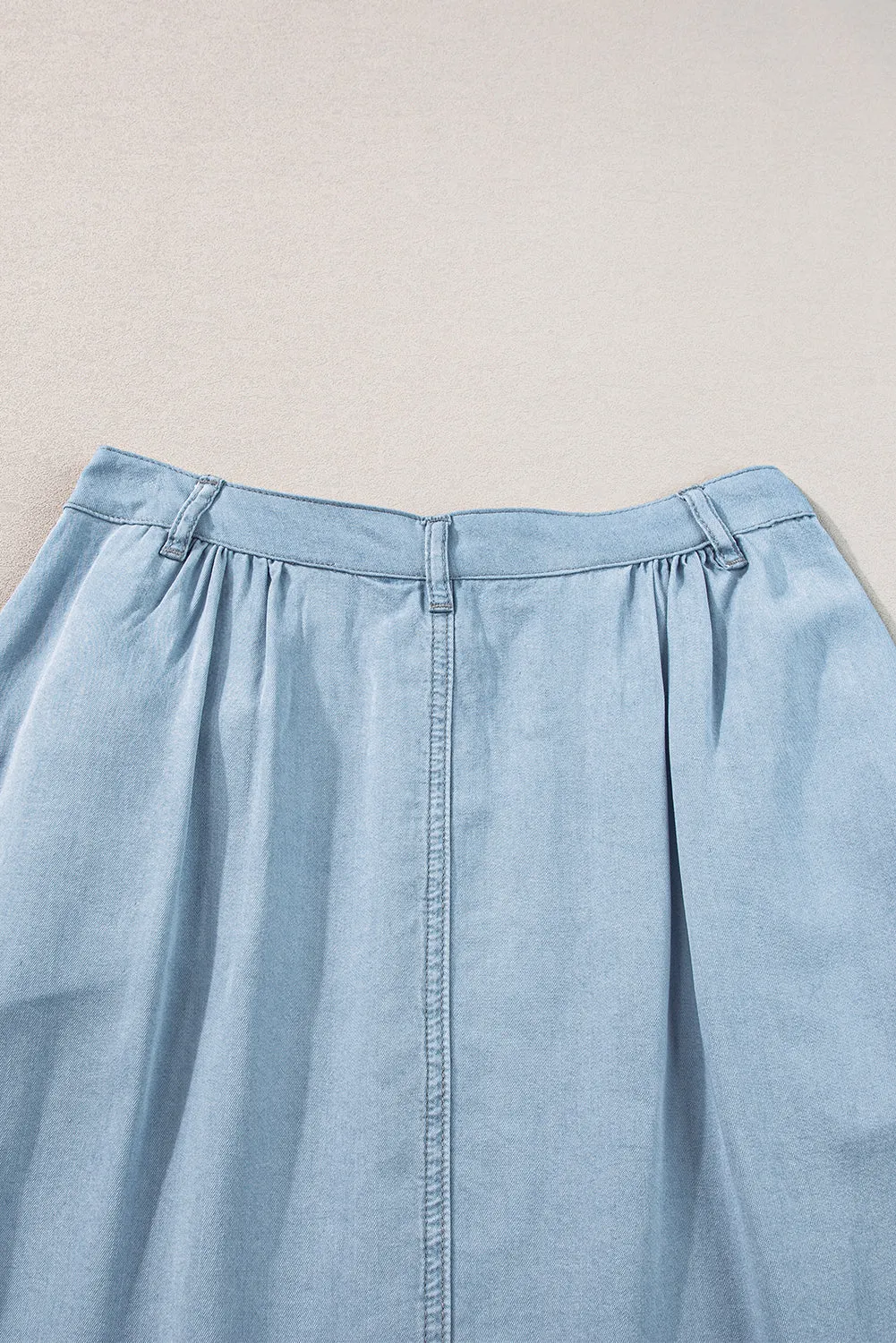 Casual Button-Front Skirt