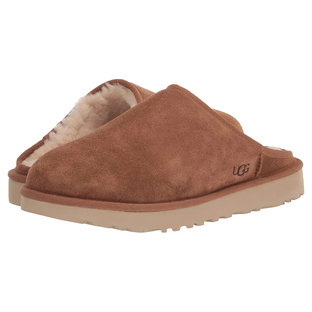 Classic Slip-on Suede Sheepskin Men's Slippers