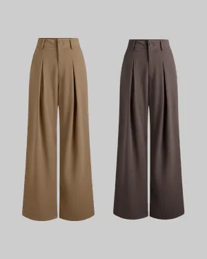 Combo : Korean Style Baggy Trouser In Minimal Palette