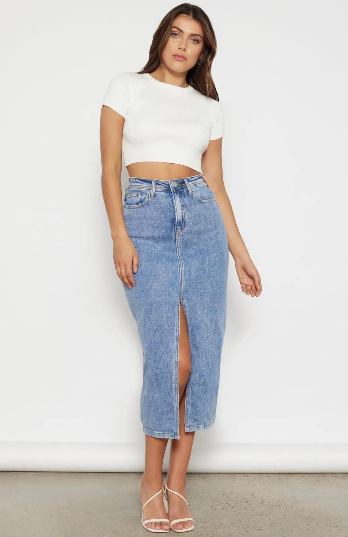 Denim Maxi Skirt