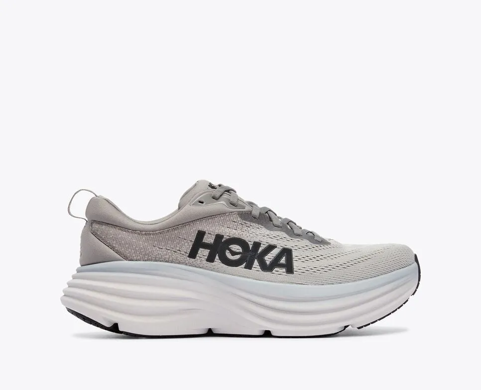 Hoka Mens Bondi 8 Extra Wide- Sharkskin/Harbor Mist- 1127955-SHMS