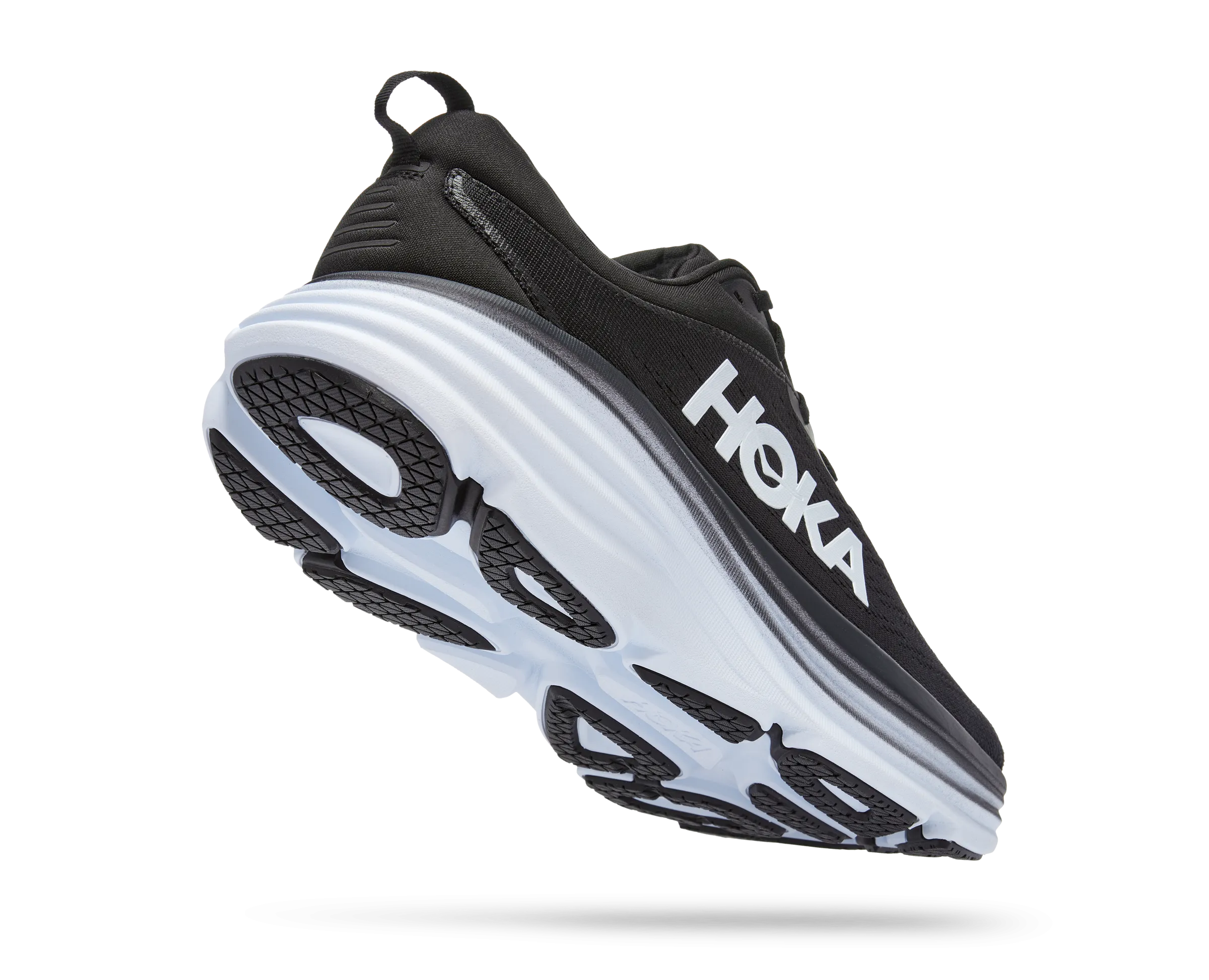 Hoka Mens Bondi 8 Wide - Black/White (1127953-BWHT)