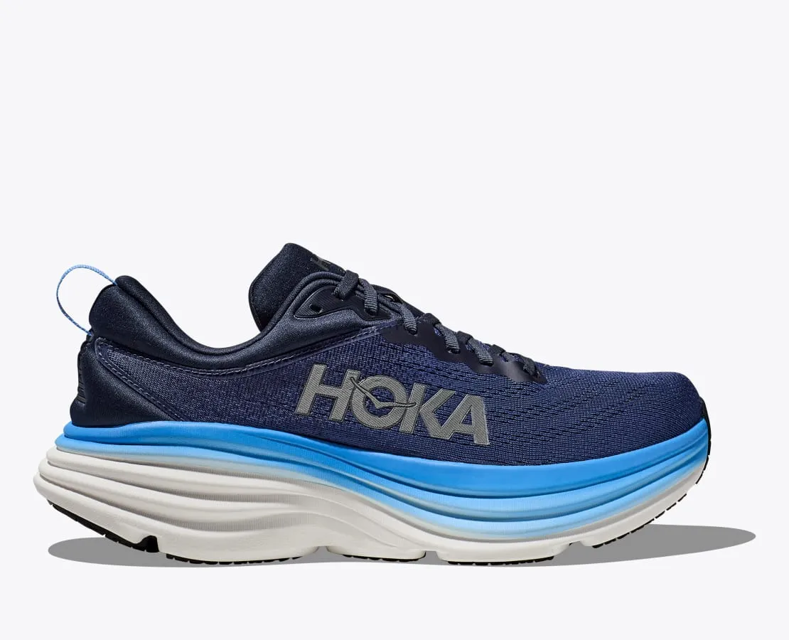 Hoka Mens Bondi 8 Wide-Outer Space/All Aboard (1127953-OSAA)