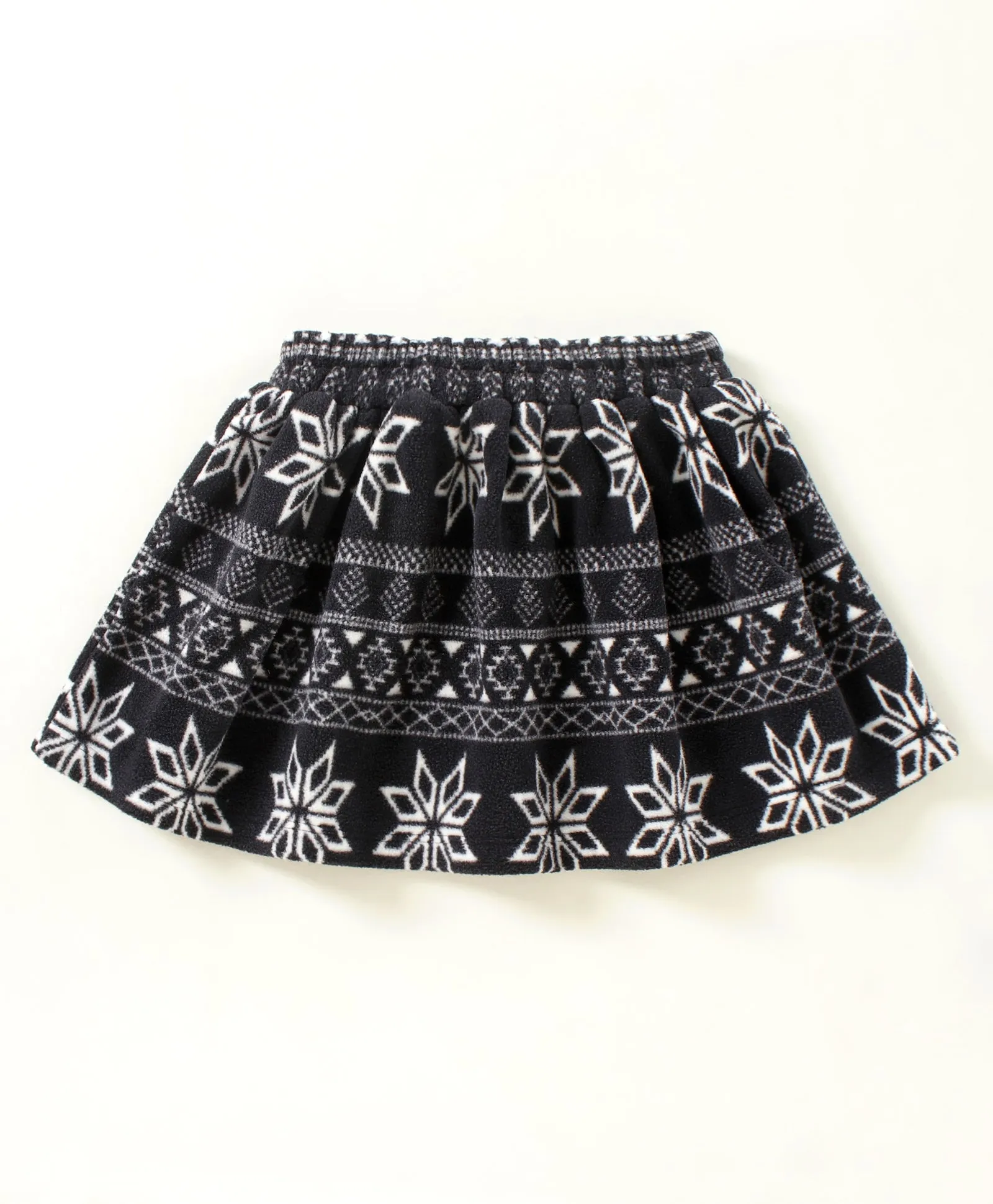 Jacquard with Frill Polar Fleece Top Skirt Set