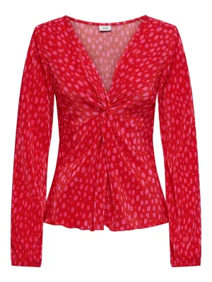 Jdycita Ls V-neck Top - Rood Dessin