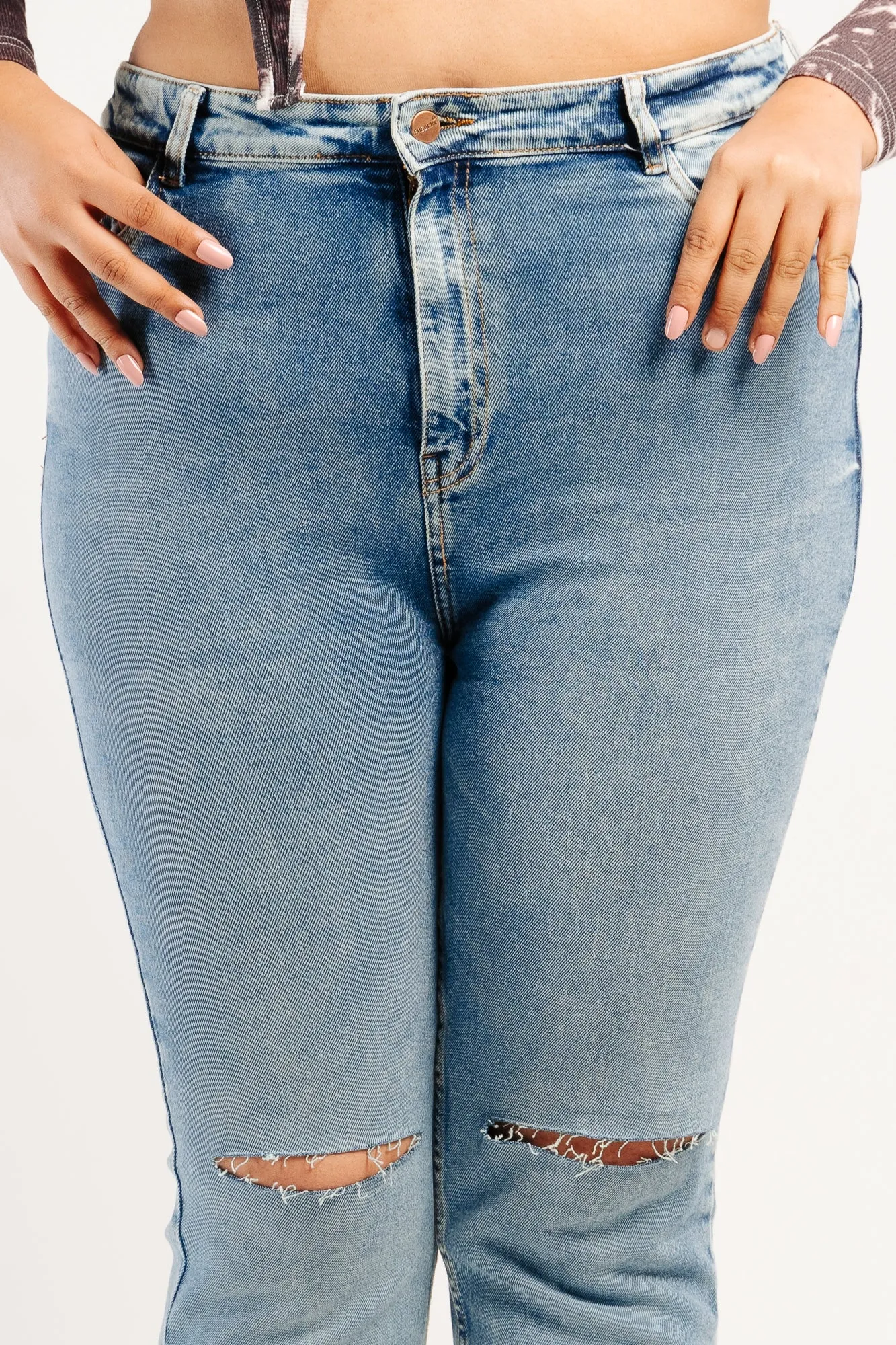 Knee Slit Indie Bootcut Jeans