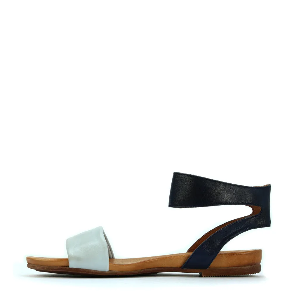 LAUREN ANKLE STRAP SANDALS LEATHER