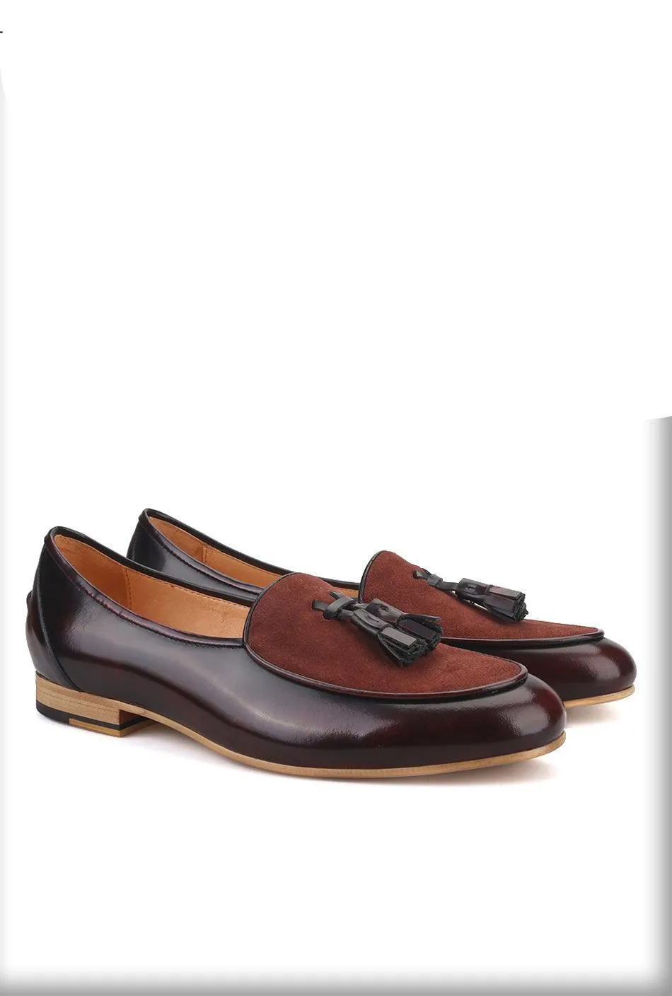 Leather Men Loafers With Tassel - Men Shoes