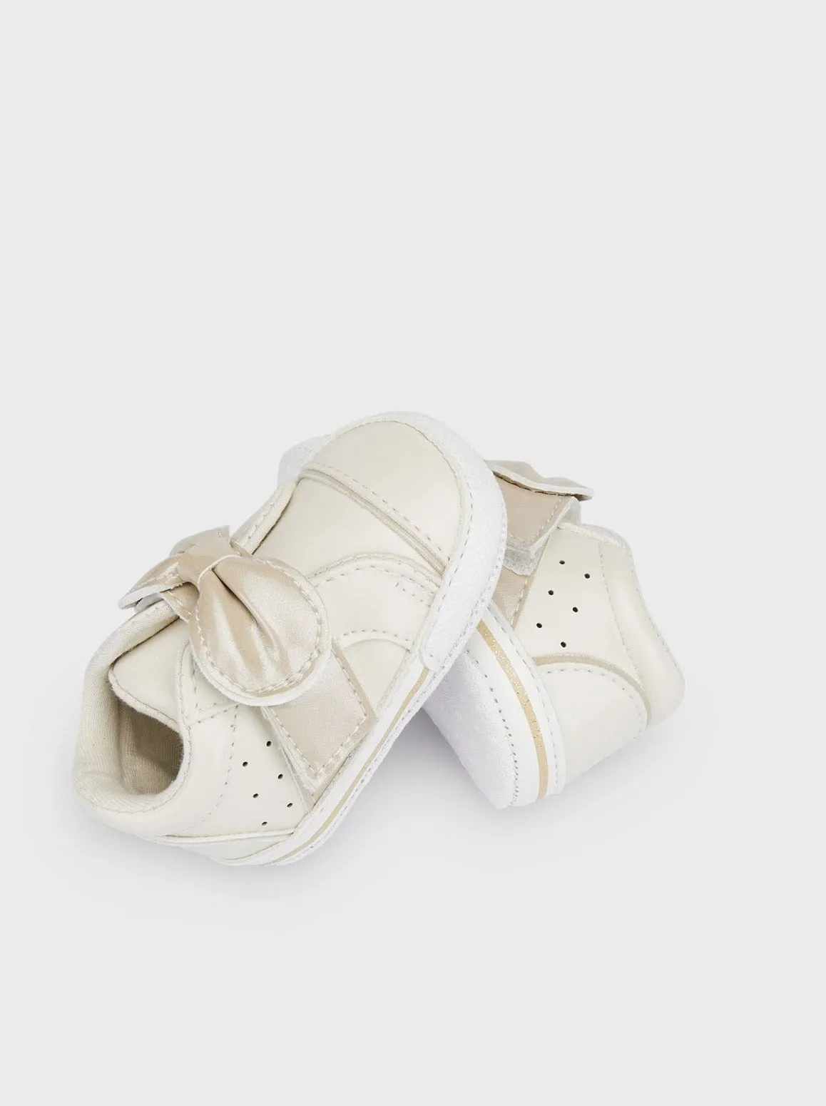 Mayoral  Baby Girl Velcro Sneakers Cream _523-54