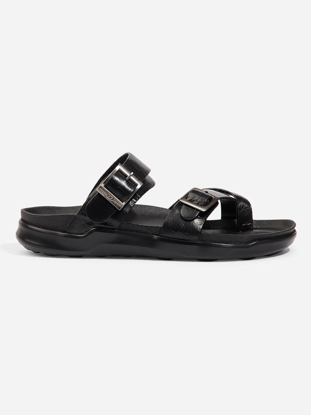 Men Black Sandal / Slipper (ID4223)