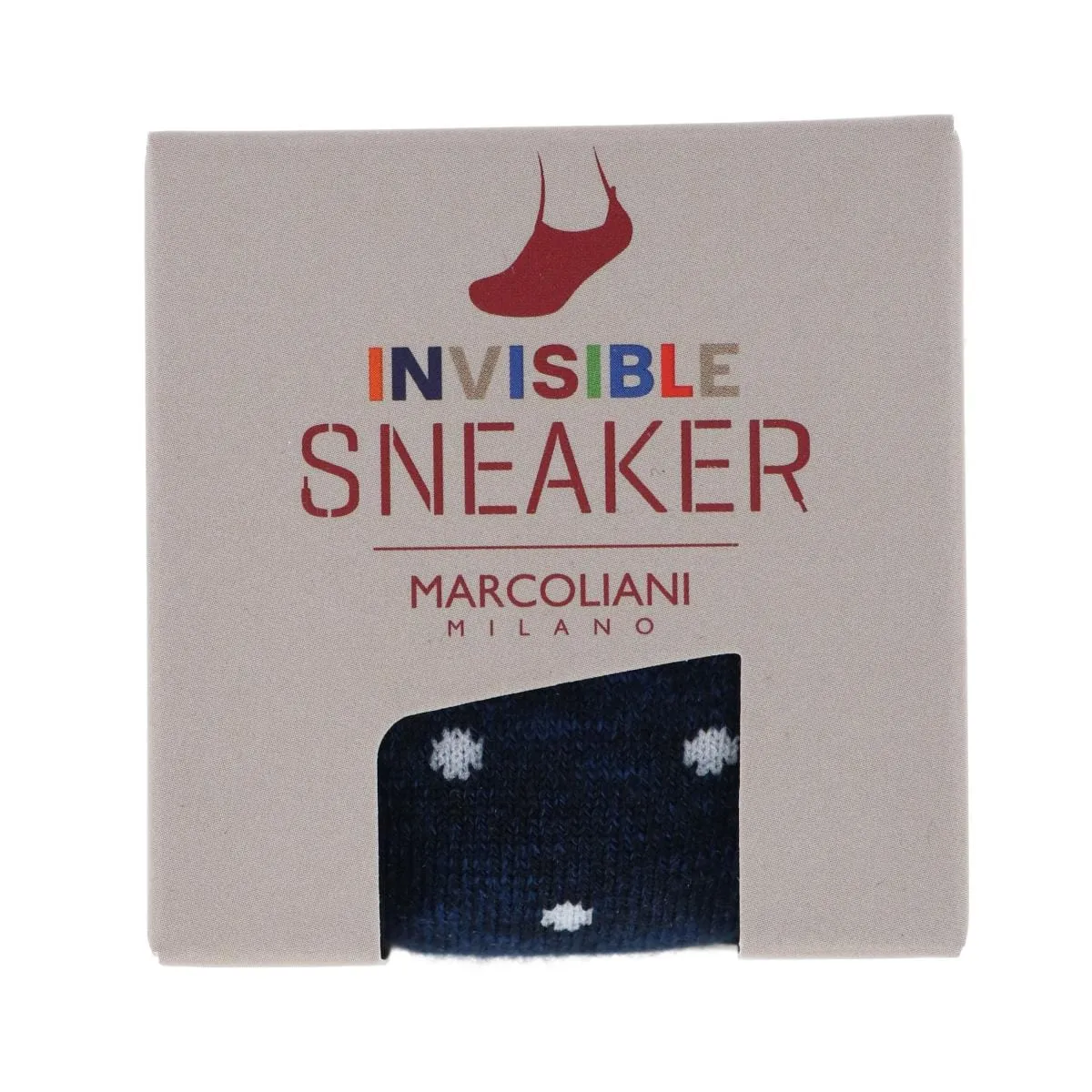 Men's Cushioned Polka Dot Invisible Sneaker Sock (1 Pair)