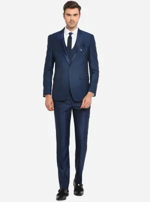 Navy Blue Solid Suit | JadeBlue