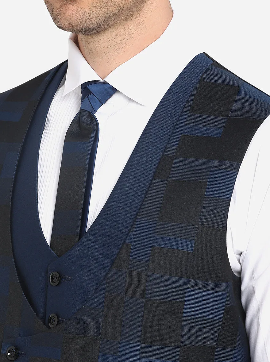 Navy Blue Solid Suit | JadeBlue