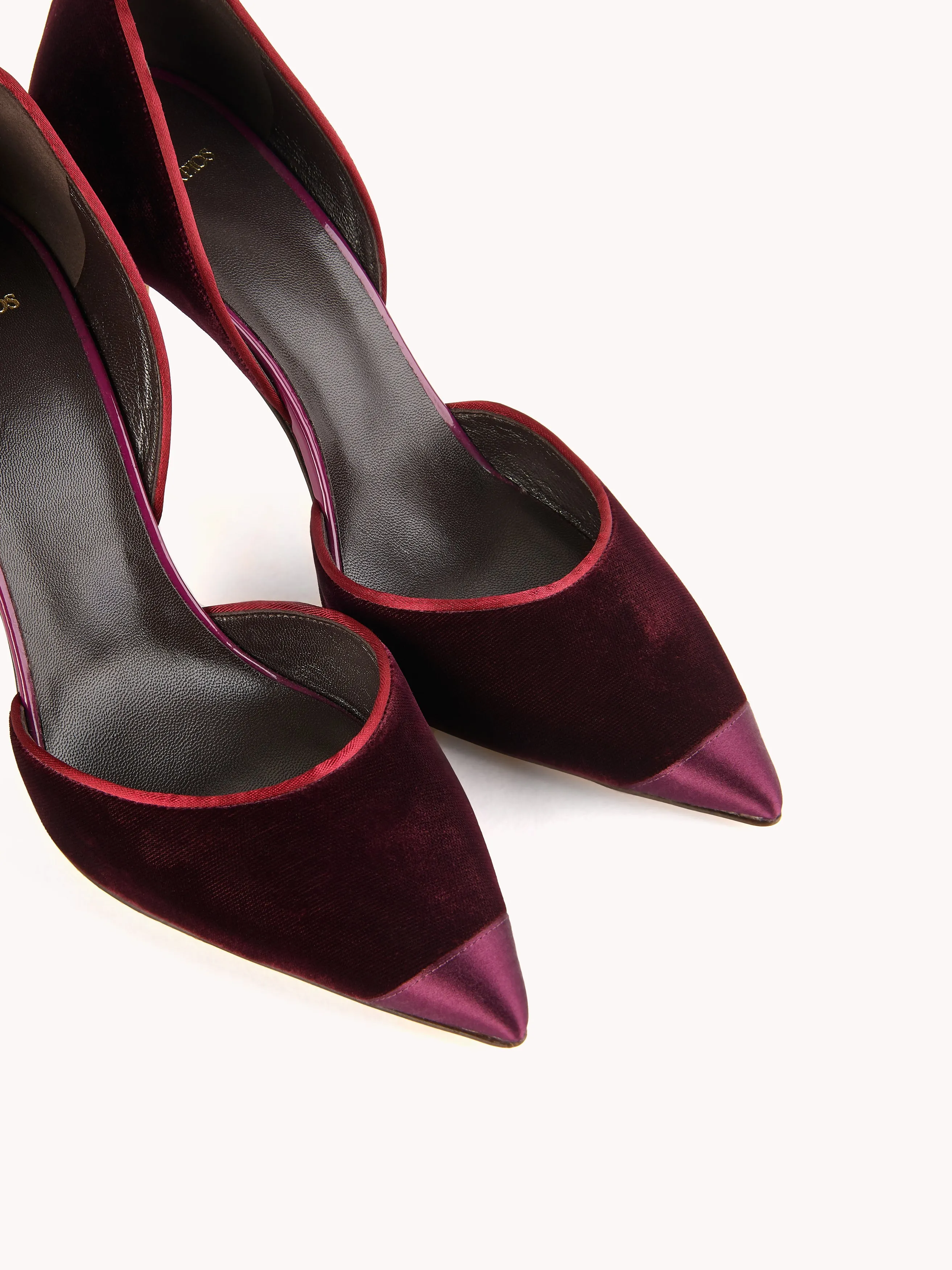 Nieves   High-heel Aubergine Velvet Stilettos