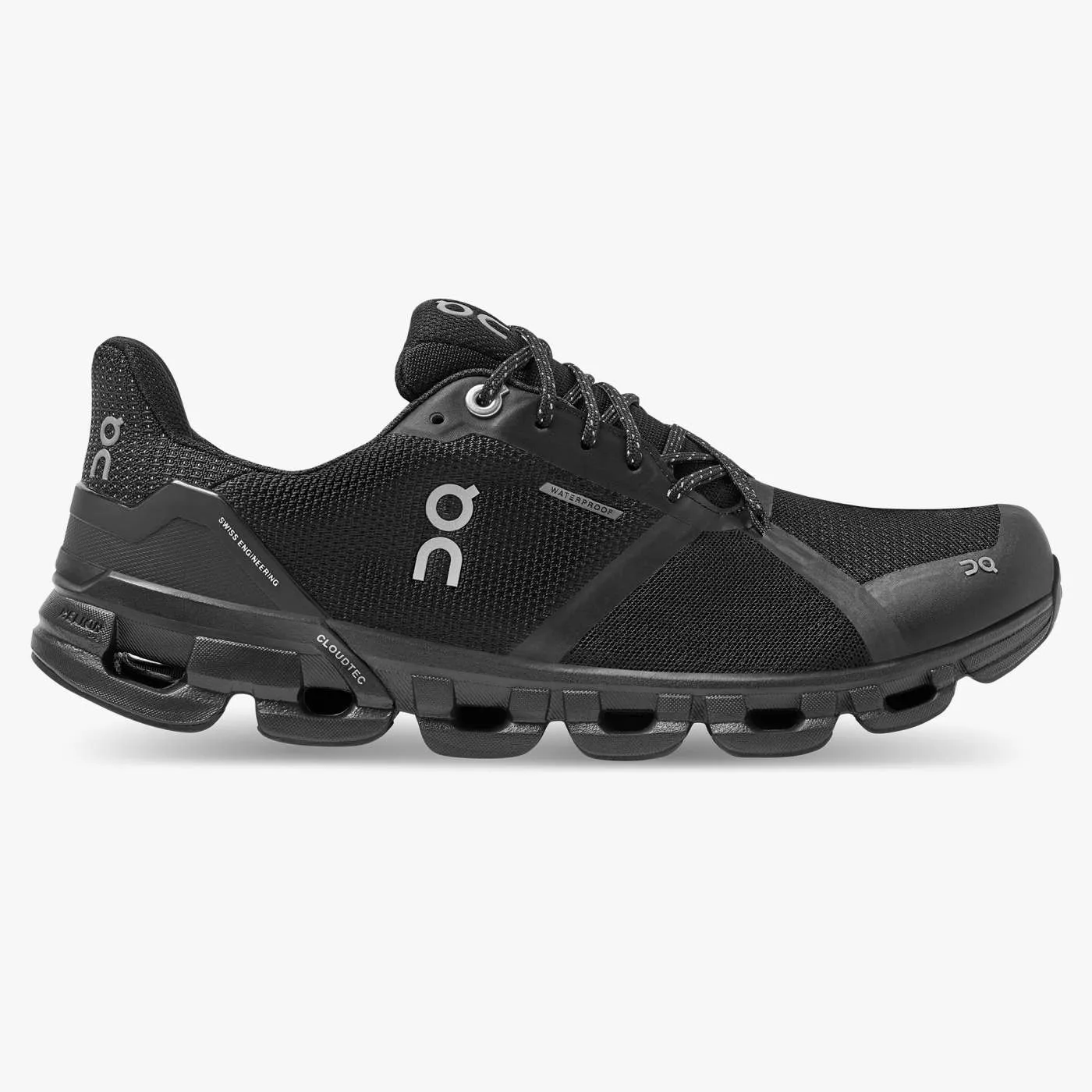 On Running Women's Cloudflyer Waterproof Shoes - Black / Lunar