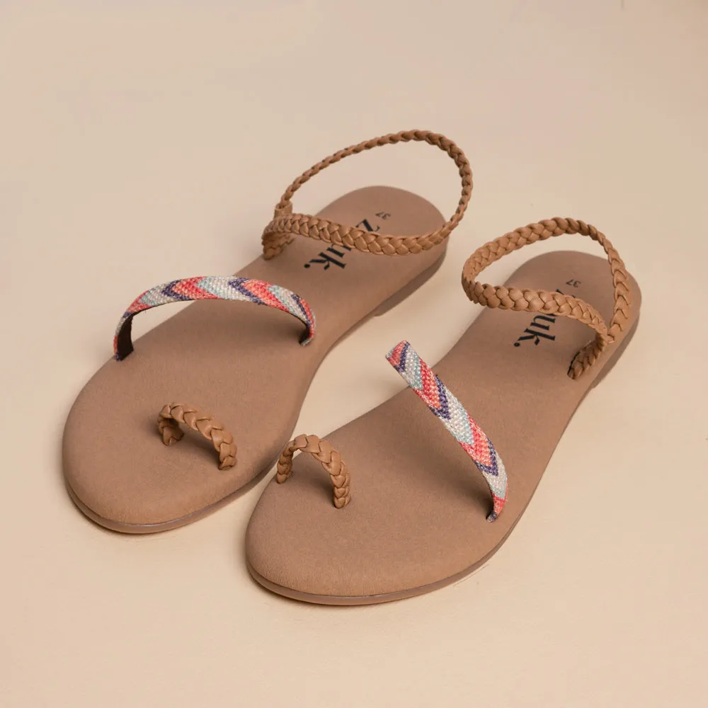 Palolem Wave Tan Braided Sandal