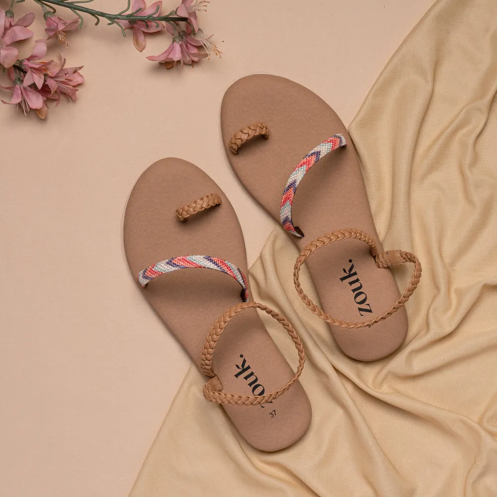 Palolem Wave Tan Braided Sandal