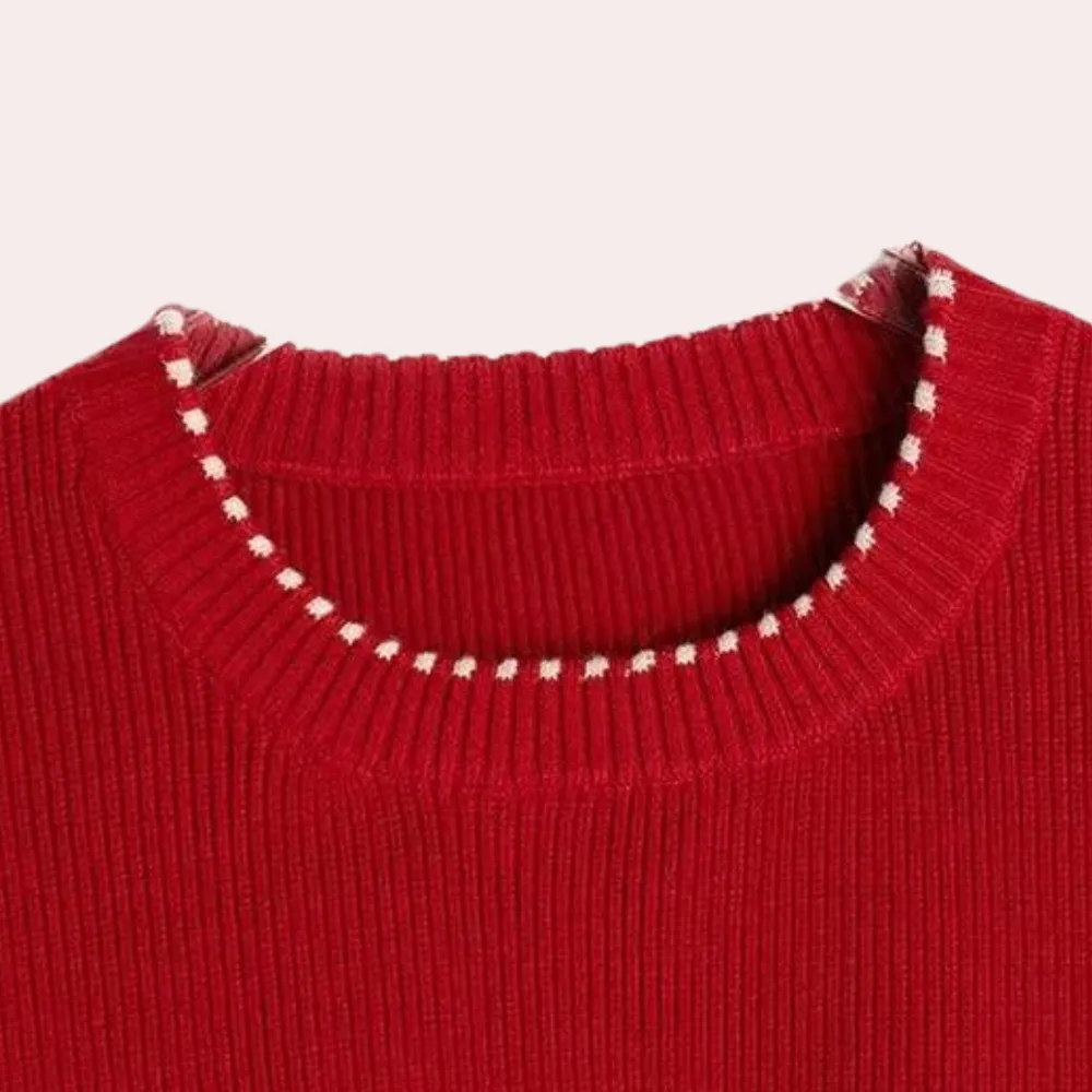 Peninah - Elegant sweater med rund hals til kvinder