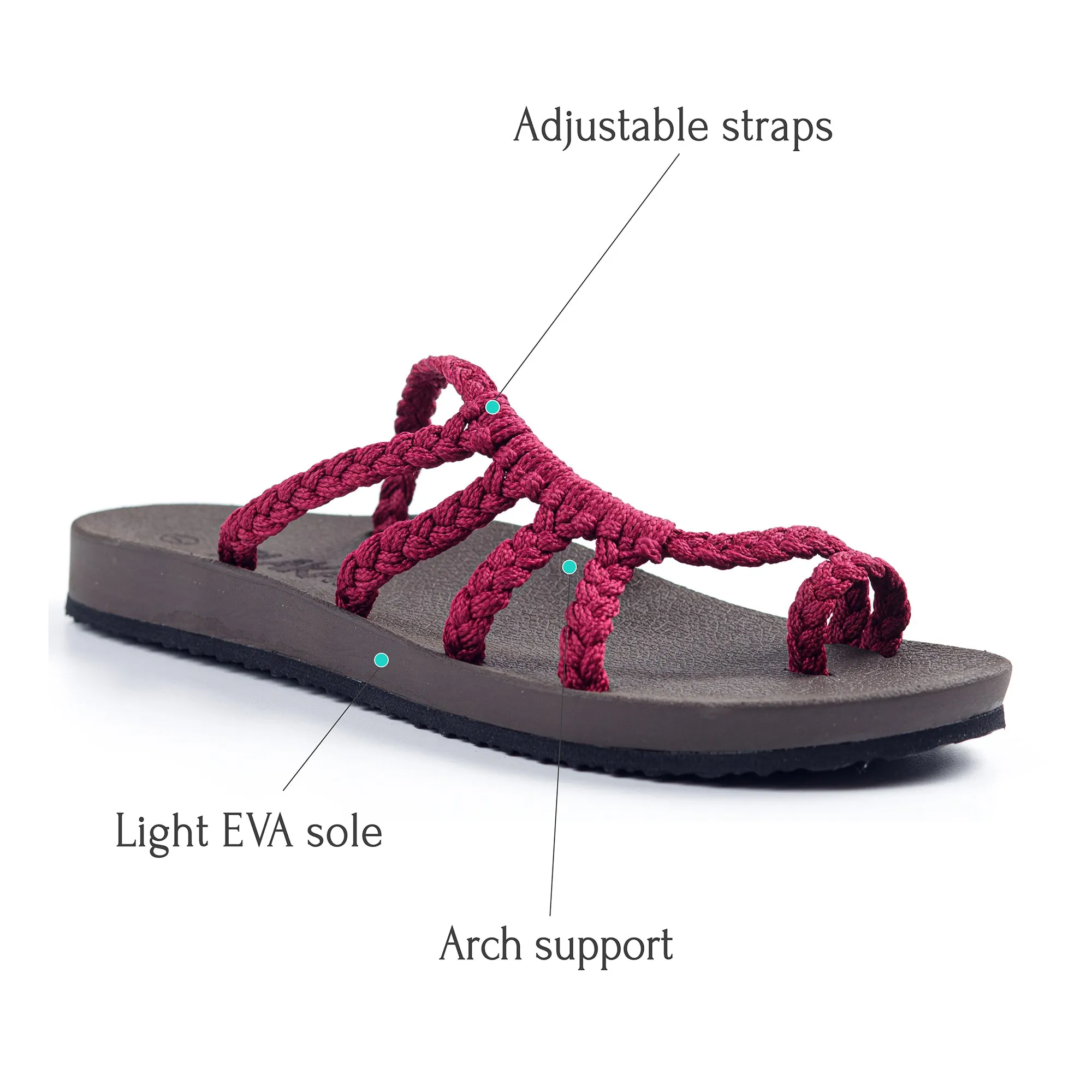 Relief Flip Flops for Women with Arch Support | Sangria