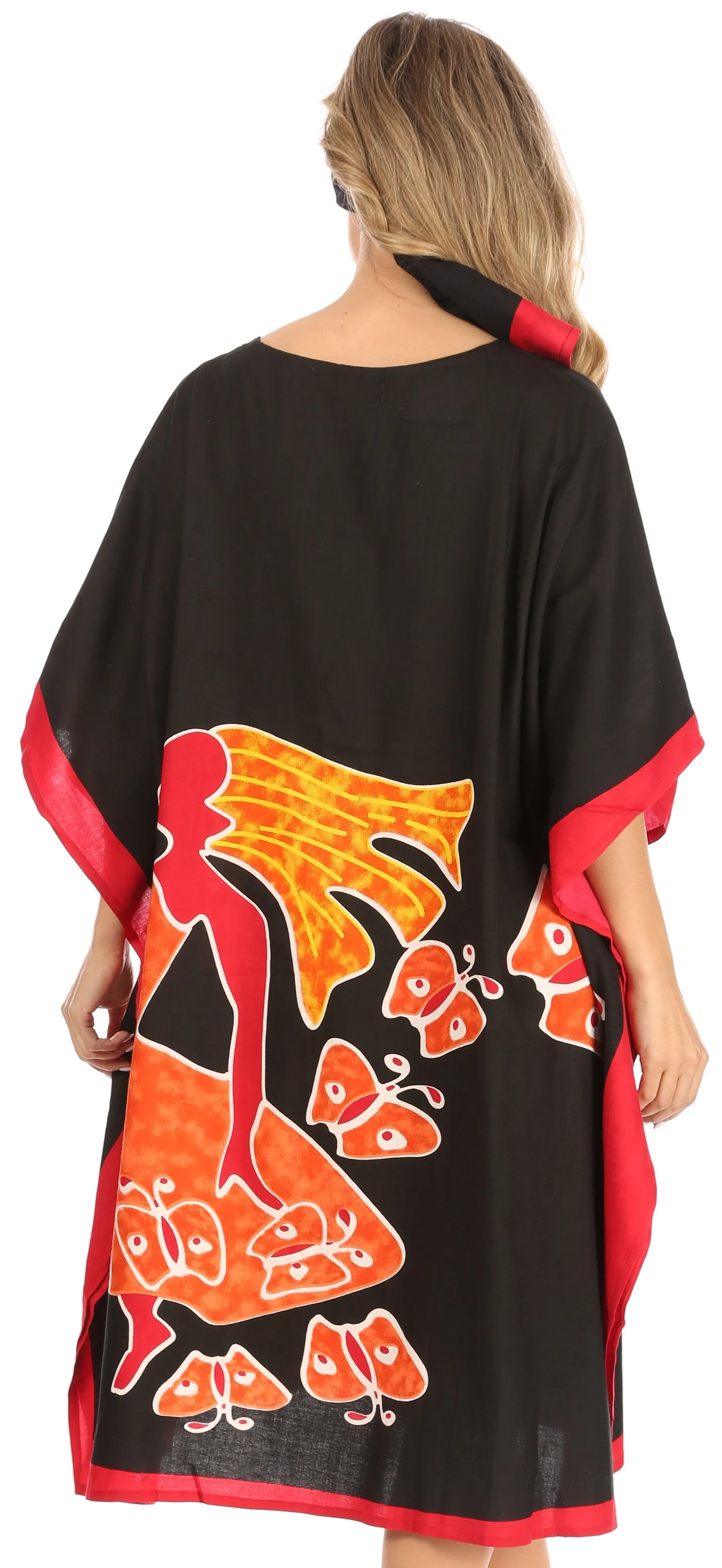 Sakkas Trina Women's Casual Loose Beach Poncho Caftan Dress Cover-up Many Print