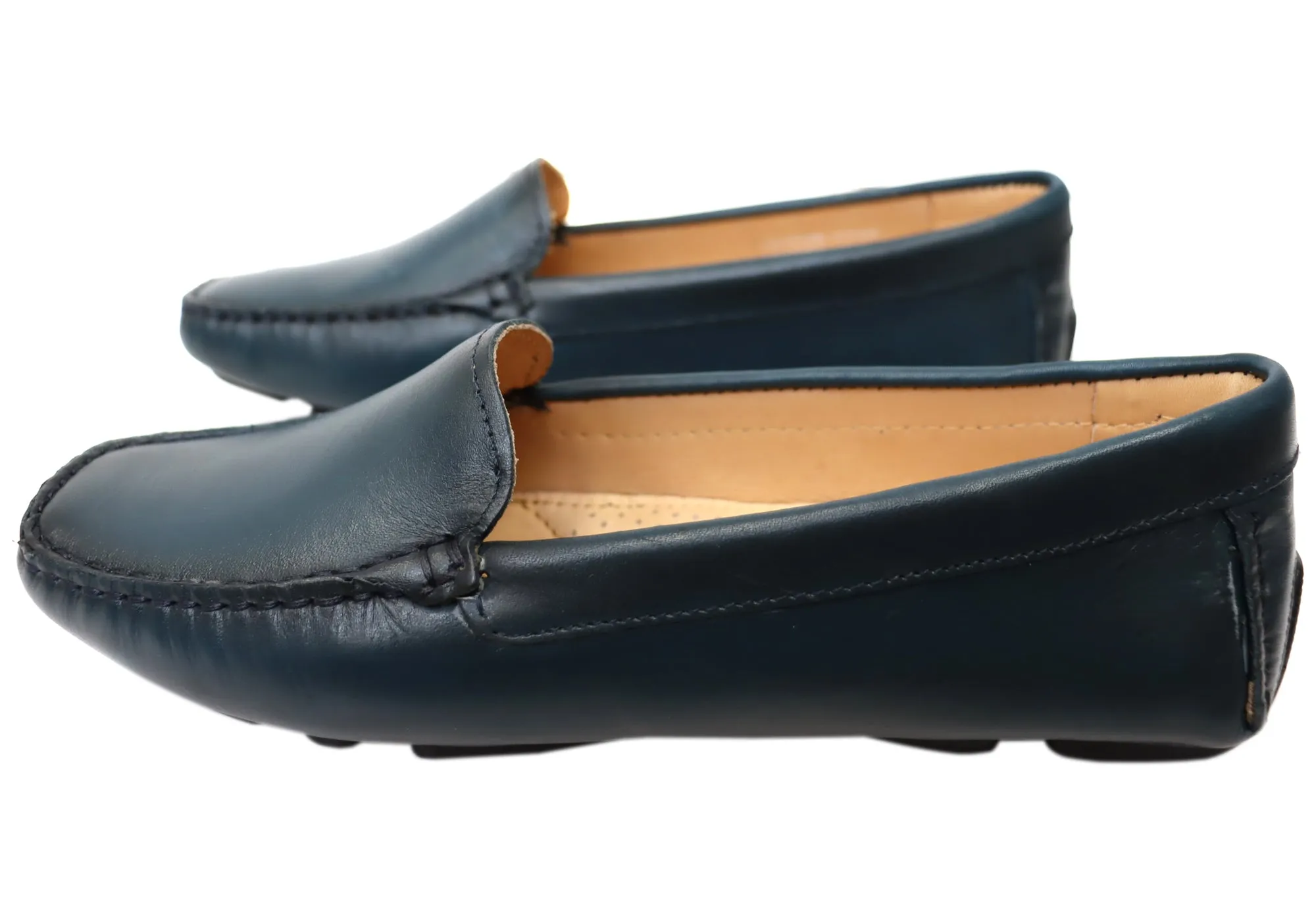 Savelli Linda Womens Comfort Leather Loafer Shoes Made In Brazil