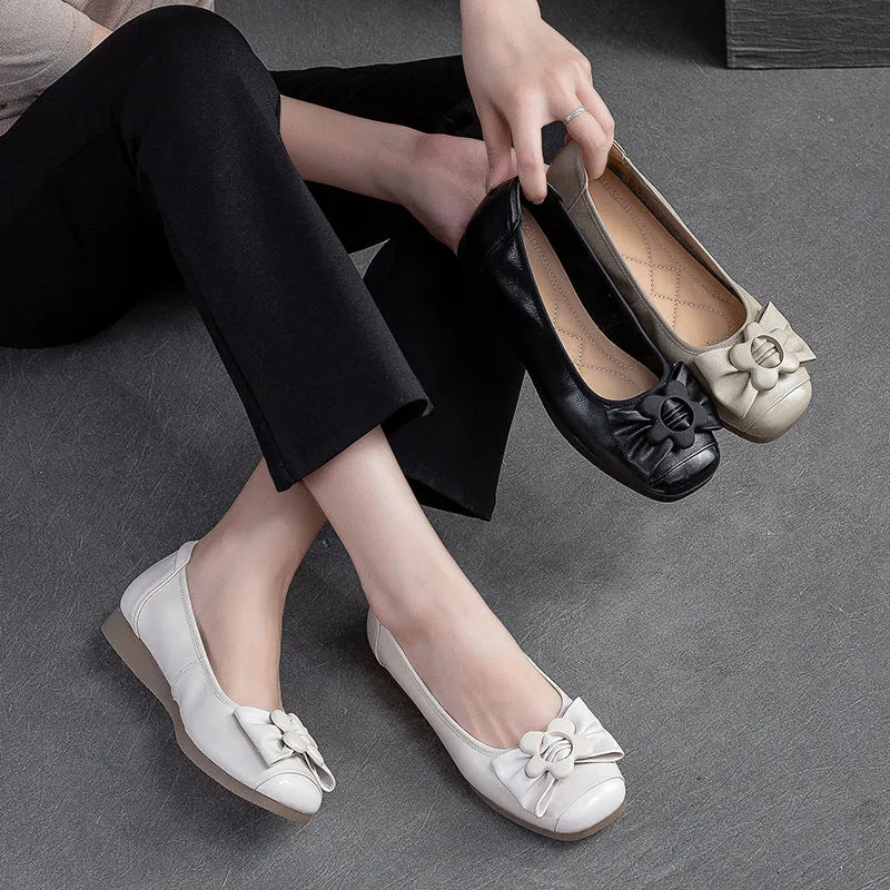 Women Soft Leather Fashion Casual Flats