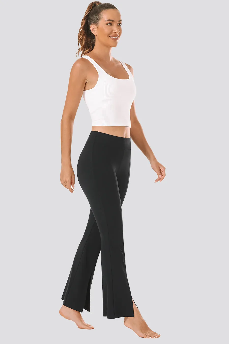 Women's Bootcut Yoga Pants Split Hem Flare